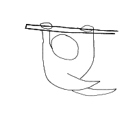 sloth hanging drawing by redbrake in Artbitrator