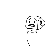 robot having existential crisis drawing by redbrake in Artbitrator
