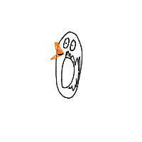 excited penguin drawing by petg in Artbitrator