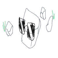 rock with sunglasses drawing by nahtahtscrazy in Artbitrator