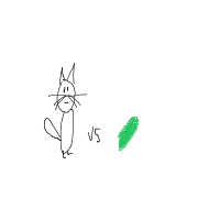 cat vs cucumber drawing by anett in Artbitrator