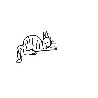 sleeping cat drawing by lilrom in Artbitrator