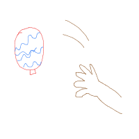 throwing water balloon drawing by uyen in Artbitrator