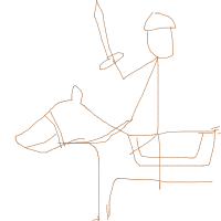 knight riding a horse drawing by uyen in Artbitrator