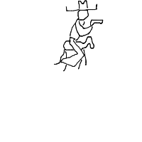 cowboy on tiny horse drawing by muiz00 in Artbitrator