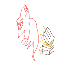dragon guarding treasure drawing by riptidewashere_ttv in Artbitrator