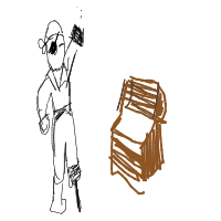 pirate finding treasure drawing by bensie in Artbitrator