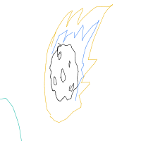 meteor approaching earth drawing by bensie in Artbitrator