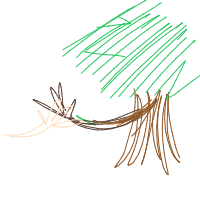 tree giving high five drawing by ives in Artbitrator