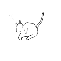 sleeping cat drawing by ryzek in Artbitrator
