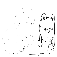happy frog drawing by ryzek in Artbitrator
