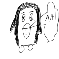 excited penguin drawing by ryzek in Artbitrator