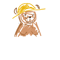 bear with a hat drawing by strangledskinwalker in Artbitrator