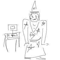wizard at tech startup drawing by carsanovenndbakingiswild in Artbitrator