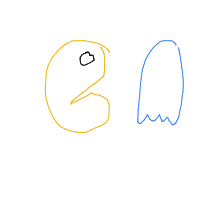 pac-man drawing by brady in Artbitrator