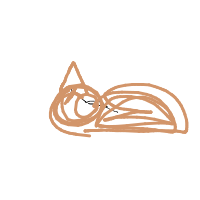 sleeping cat drawing by baby_parrott0 in Artbitrator