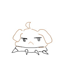 grumpy dog drawing by baby_parrott0 in Artbitrator