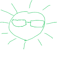sun wearing sunglasses drawing by jdoonan in Artbitrator