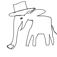 elephant with a hat drawing by guest-6tn0kp40l in Artbitrator