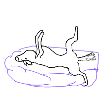 sleepy dog drawing by rexythedog in Artbitrator