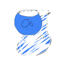 fish in bowl drawing by maleesha in Artbitrator