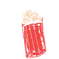 popcorn overflowing drawing by yoski in Artbitrator