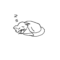sleeping cat drawing by saho15 in Artbitrator