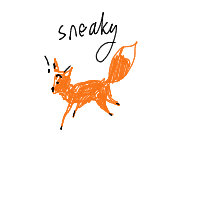 sneaky fox drawing by valerib in Artbitrator