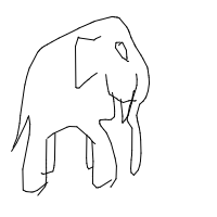 elephant in room drawing by fugg in Artbitrator