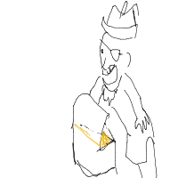 pirate finding treasure drawing by amolisa in Artbitrator