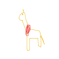 giraffe with scarf drawing by oshobeen in Artbitrator