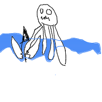 kraken attacking ship drawing by bay98 in Artbitrator