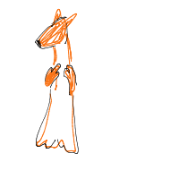 sneaky fox drawing by krelgraph in Artbitrator