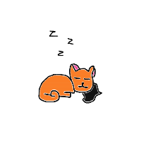 sleeping cat drawing by neo_xy in Artbitrator