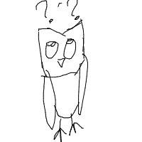 confused owl drawing by hilime in Artbitrator