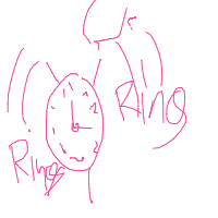 alarm clock ringing drawing by hilime in Artbitrator