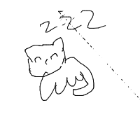 sleeping cat drawing by hilime in Artbitrator