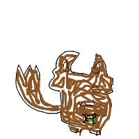 squirrel stealing food drawing by camcam in Artbitrator