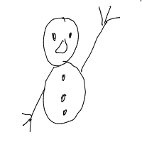 waving snowman drawing by ptg_player in Artbitrator