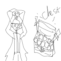 pirate finding treasure drawing by ptg_player in Artbitrator