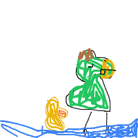 duck leading ducklings drawing by camcam in Artbitrator