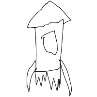 rocket ship drawing by cakekinggd in Artbitrator