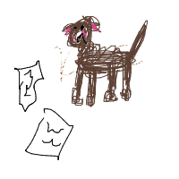 dog ate homework drawing by wimboxcharl44 in Artbitrator