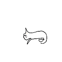 sleeping cat drawing by ocrobbie in Artbitrator