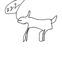 sleepy dog drawing by ocrobbie in Artbitrator