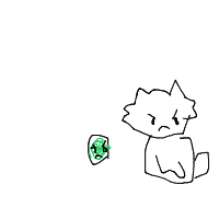 cat vs cucumber drawing by camcam in Artbitrator