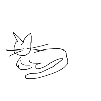 sleeping cat drawing by aminorchord in Artbitrator