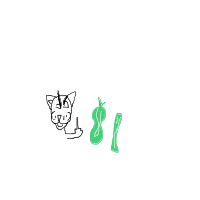 cat vs cucumber drawing by ogueddy in Artbitrator