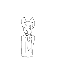dog in costume drawing by ogueddy in Artbitrator