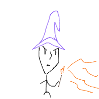 wizard casting a spell drawing by ogueddy in Artbitrator